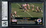 Joe Montana Autographed 1991 Pro Set Platinum Card #139 San Francisco 49ers Auto Grade Gem Mint 10 Beckett BAS Stock #261800