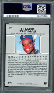 Frank Thomas Autographed 1990 Leaf Rookie Card #300 Chicago White Sox PSA 9 Auto Grade Mint 9 PSA/DNA Stock #262019
