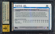 Fernando Tatis Jr. Autographed 2019 Topps Chrome Rookie Card #203 San Diego Padres BGS 9.5 Auto Grade Gem Mint 10 Beckett BAS Stock #262017