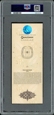 John Elway Autographed 1998 Super Bowl XXXII Ticket Denver Broncos PSA 10 Auto Grade Near Mint/Mint 8 PSA/DNA Stock #262027