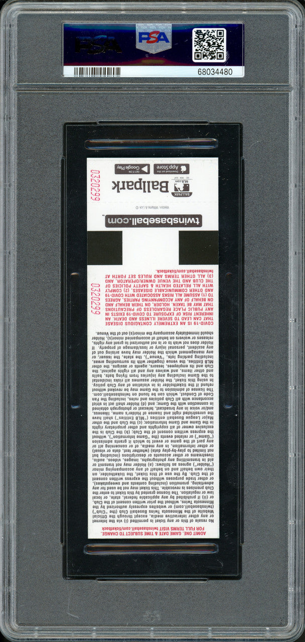 Julio Rodriguez Autographed 2022 MLB Debut Rookie Ticket 4/8/2022 Seattle Mariners PSA 10 Auto Grade Gem Mint 10 "MLB Debut" (Stadium) PSA/DNA Stock #262030