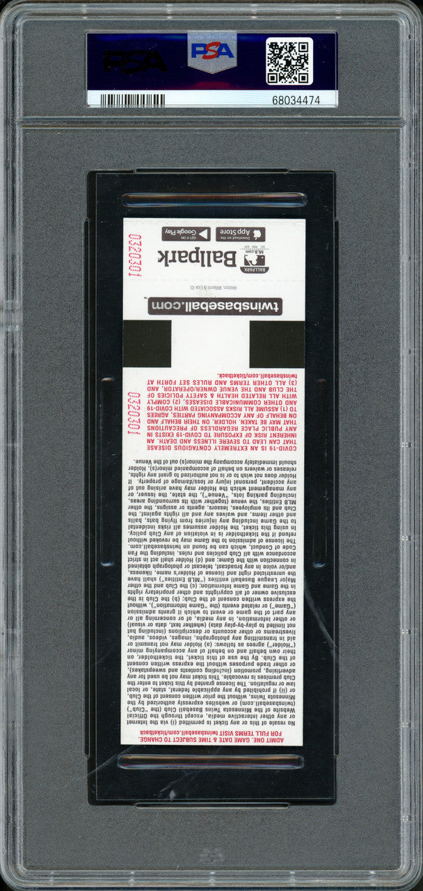 Julio Rodriguez Autographed 2022 MLB Debut Rookie Ticket 4/8/2022 Seattle Mariners PSA 9 Auto Grade Gem Mint 10 (Field) PSA/DNA Stock #262038