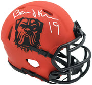 Bernie Kosar Autographed Cleveland Browns Rave Orange Speed Mini Helmet JSA Witness Stock #261882