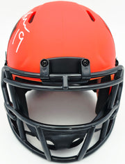 Bernie Kosar Autographed Cleveland Browns Rave Orange Speed Mini Helmet JSA Witness Stock #261882