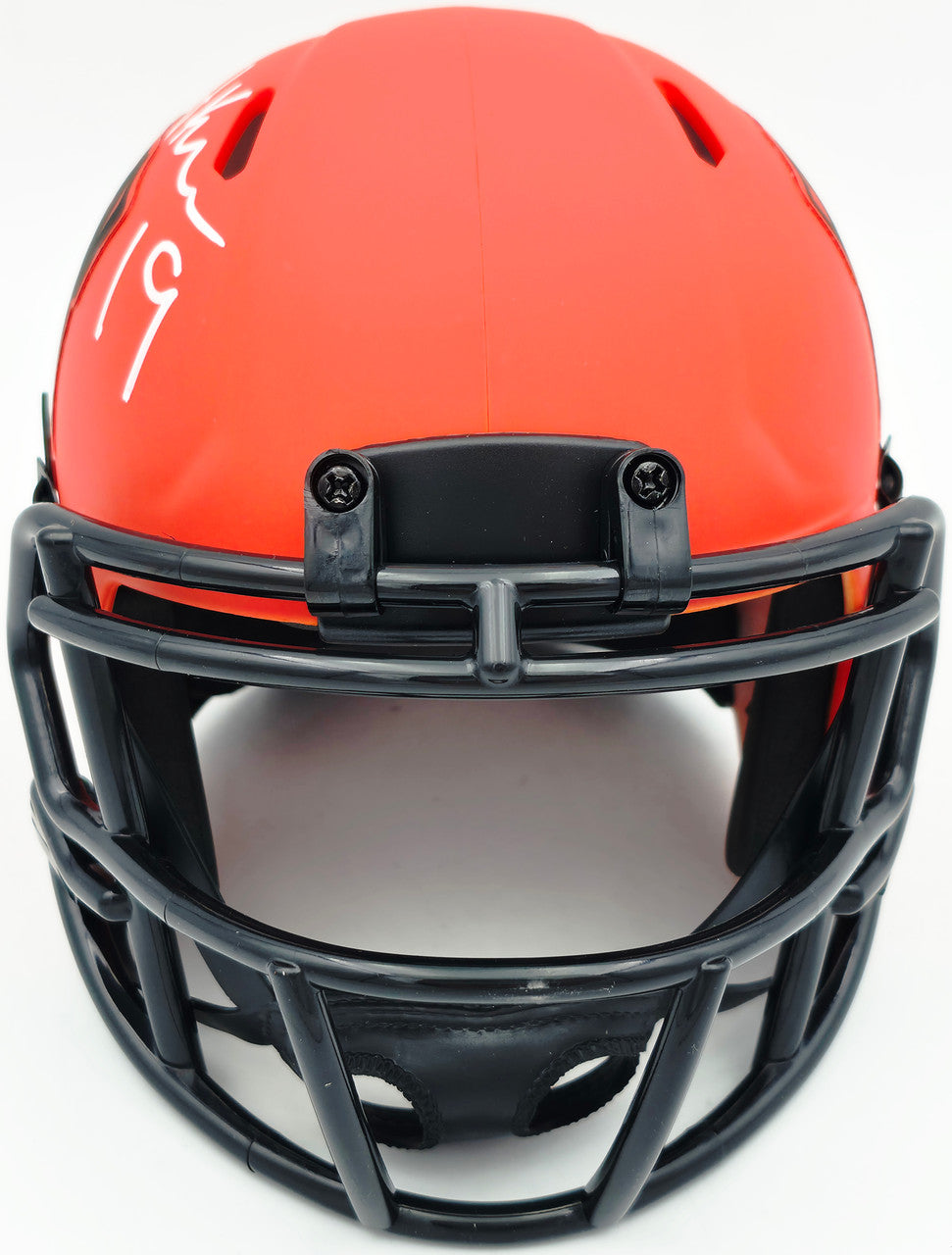 Bernie Kosar Autographed Cleveland Browns Rave Orange Speed Mini Helmet JSA Witness Stock #261882