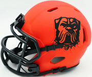 Bernie Kosar Autographed Cleveland Browns Rave Orange Speed Mini Helmet JSA Witness Stock #261882