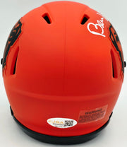 Bernie Kosar Autographed Cleveland Browns Rave Orange Speed Mini Helmet JSA Witness Stock #261882