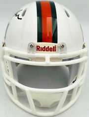 Bernie Kosar Autographed Miami Hurricanes White Traditional Speed Mini Helmet JSA Witness Stock #261884