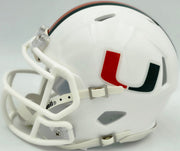 Bernie Kosar Autographed Miami Hurricanes White Traditional Speed Mini Helmet JSA Witness Stock #261884
