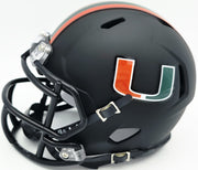 Bernie Kosar Autographed Miami Hurricanes Black Nights Alternate Speed Mini Helmet JSA Witness Stock #261885