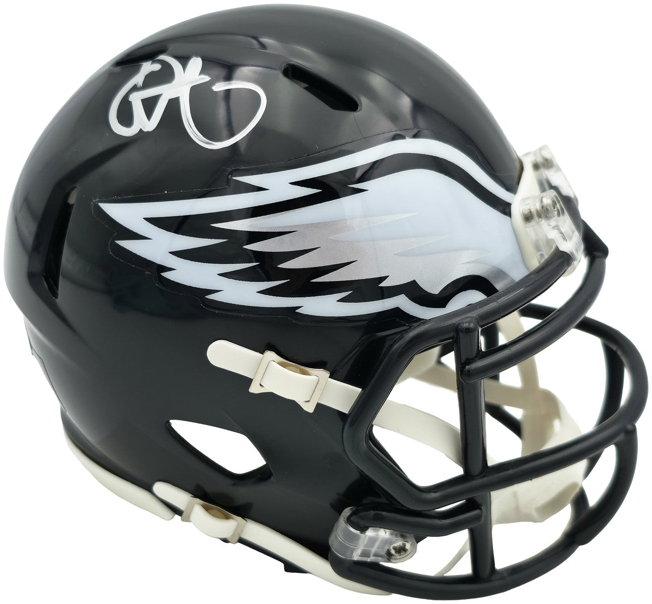 Alshon Jeffery Autographed Philadelphia Eagles Black 2022 Alternate Speed Mini Helmet Beckett BAS QR Stock #261888