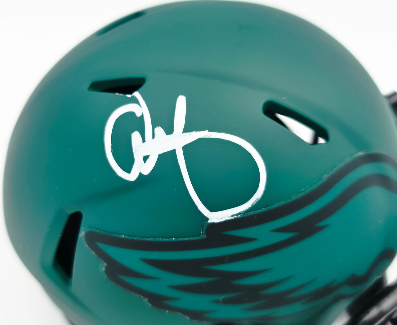 Alshon Jeffery Autographed Philadelphia Eagles Rave Green Speed Mini Helmet Beckett BAS QR Stock #261889