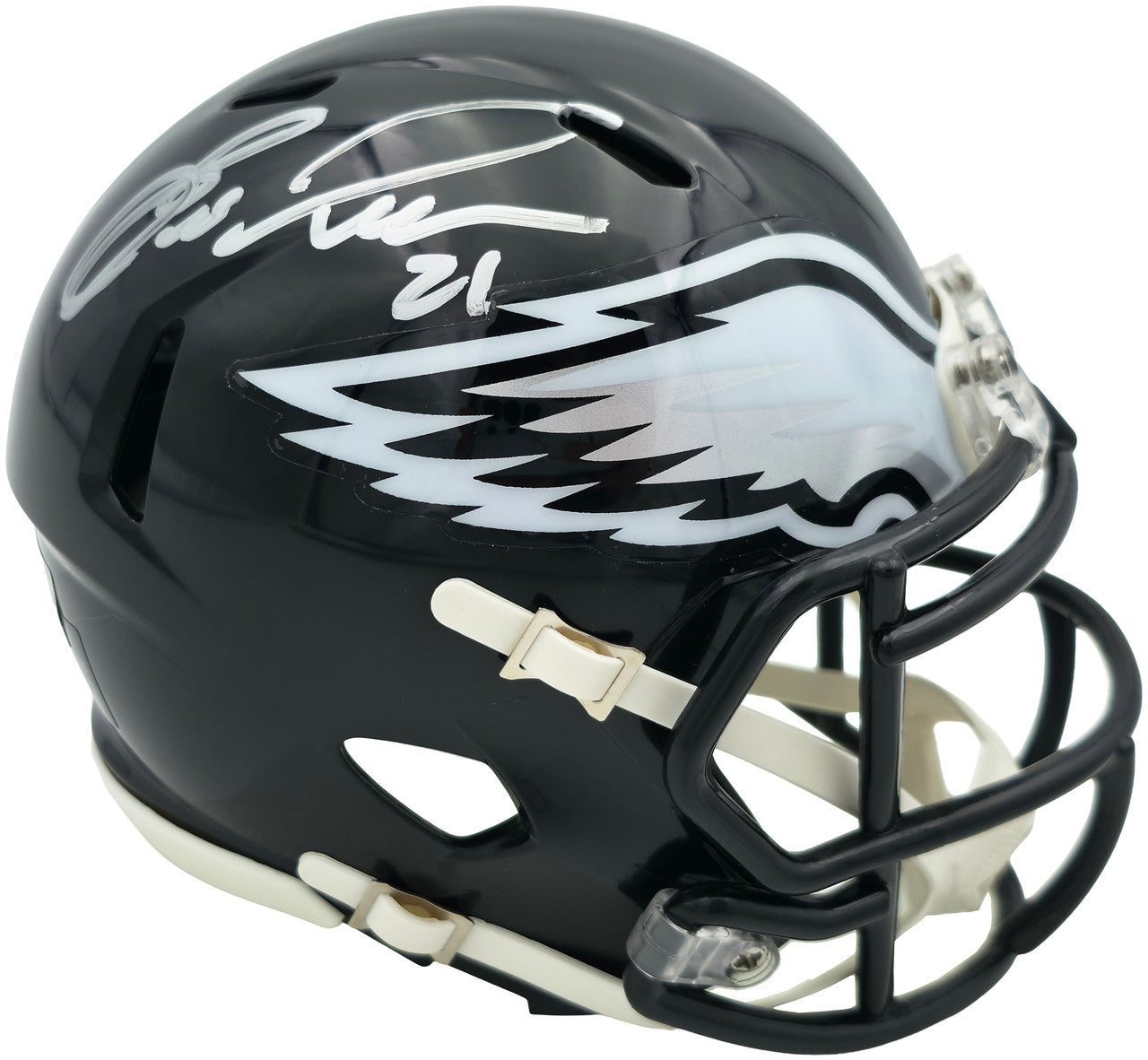 Eric Allen Autographed Philadelphia Eagles Black 2022 Alternate Speed Mini Helmet Beckett BAS QR Stock #261891