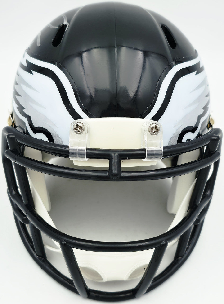 Eric Allen Autographed Philadelphia Eagles Black 2022 Alternate Speed Mini Helmet Beckett BAS QR Stock #261891