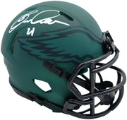 Eric Allen Autographed Philadelphia Eagles Rave Green Speed Mini Helmet Beckett BAS QR Stock #261893