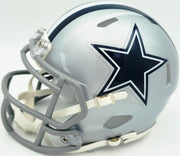 Drew Pearson Autographed Dallas Cowboys Silver Speed Mini Helmet "HOF 21" Beckett BAS QR Stock #261894