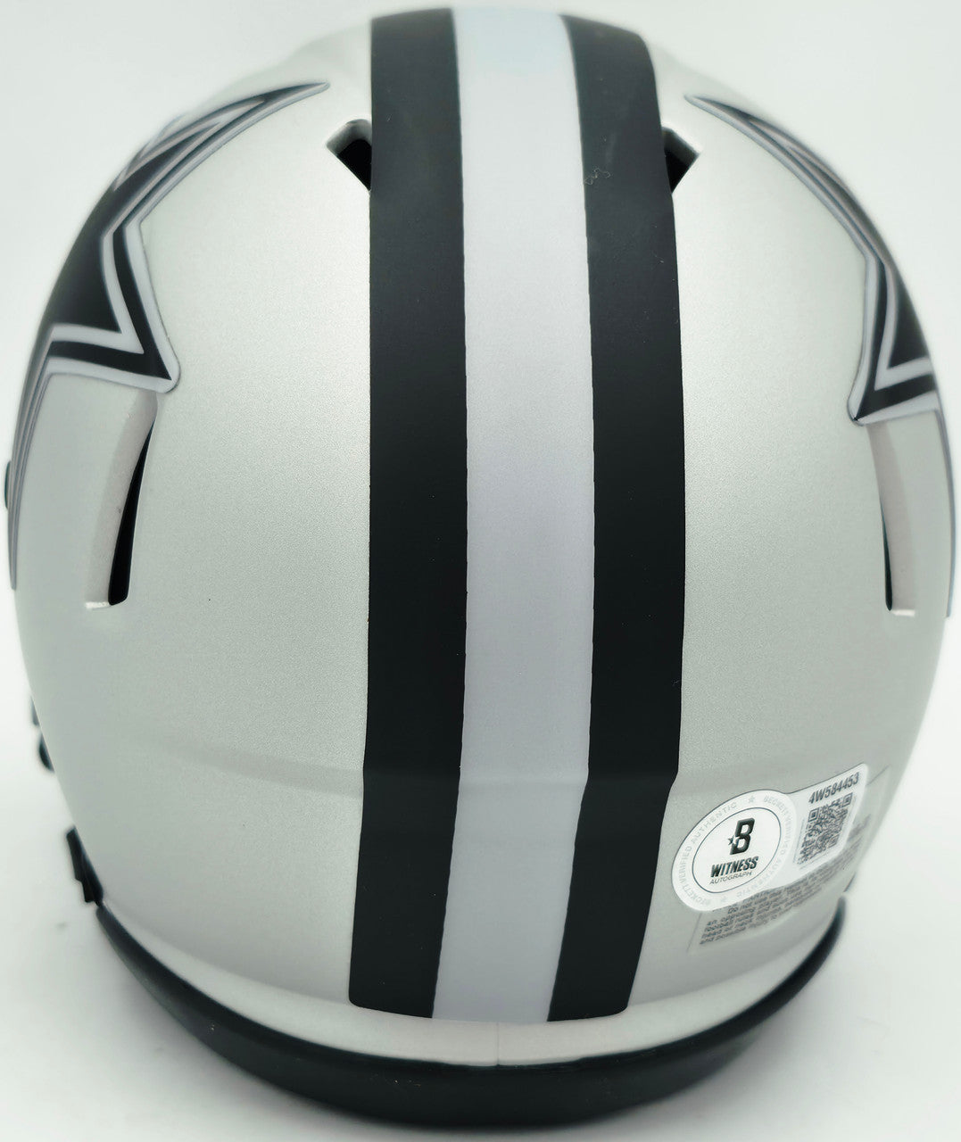 Drew Pearson Autographed Dallas Cowboys Rave Silver Speed Mini Helmet "HOF 21" Beckett BAS QR Stock #261895