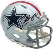 Drew Pearson Autographed Dallas Cowboys Silver 1976 Throwback Speed Mini Helmet "HOF 21" Beckett BAS QR Stock #261896