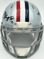 Drew Pearson Autographed Dallas Cowboys Silver 1976 Throwback Speed Mini Helmet "HOF 21" Beckett BAS QR Stock #261896