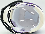 Jordan Addison Autographed Minnesota Vikings Purple Speed Mini Helmet (In Yellow) Beckett BAS QR Stock #261900