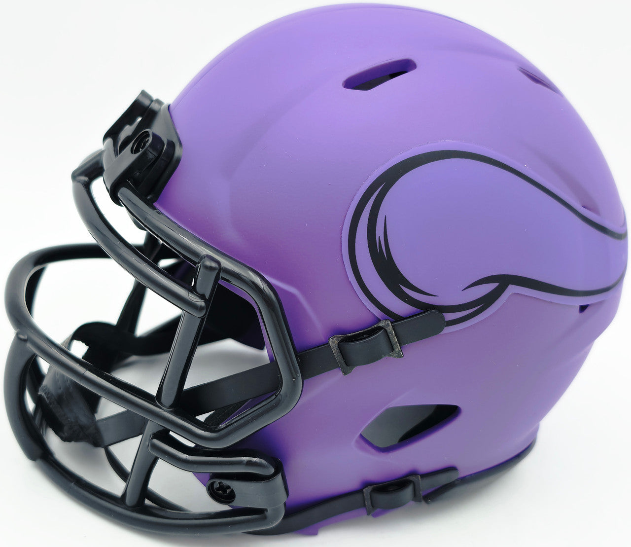 Jordan Addison Autographed Minnesota Vikings Rave Purple Speed Mini Helmet (In Yellow) Beckett BAS QR Stock #261908
