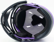 Jordan Addison Autographed Minnesota Vikings Rave Purple Speed Mini Helmet (In Yellow) Beckett BAS QR Stock #261908