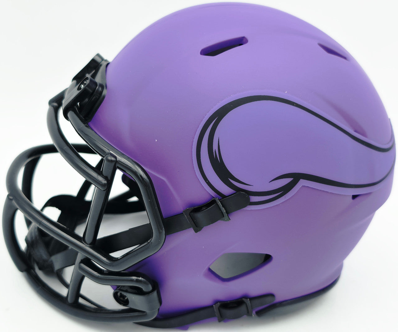 Jordan Addison Autographed Minnesota Vikings Rave Purple Speed Mini Helmet (In White) Beckett BAS QR Stock #261909