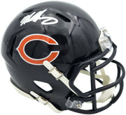 Mike Singletary Autographed Chicago Bears Blue Speed Mini Helmet Beckett BAS Witness Stock #261919