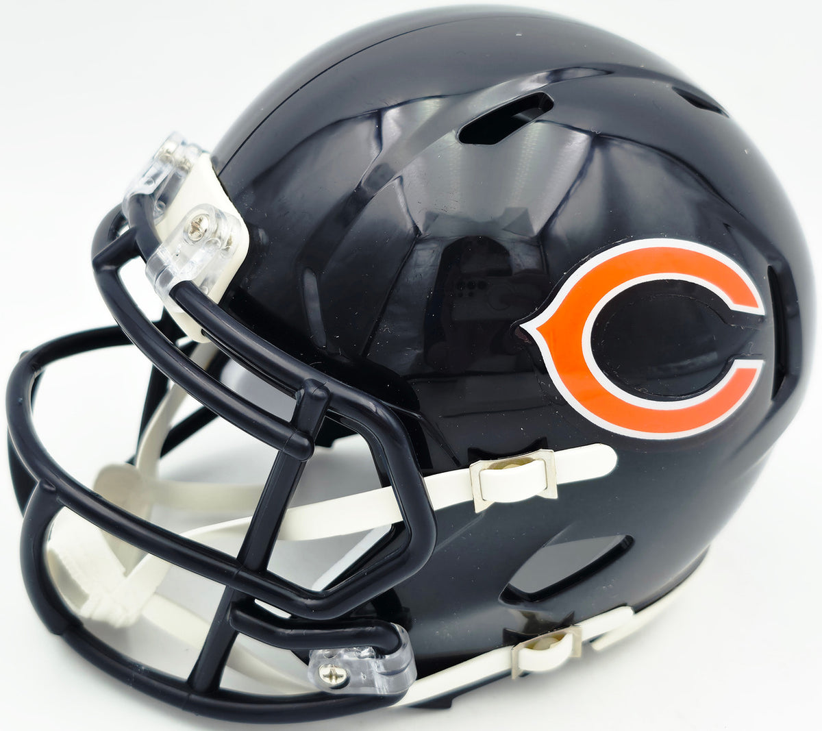 Mike Singletary Autographed Chicago Bears Blue Speed Mini Helmet Beckett BAS Witness Stock #261919