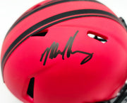 Mike Singletary Autographed San Francisco 49ers Rave Red Speed Mini Helmet Beckett BAS Witness Stock #261921