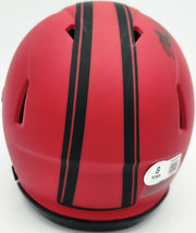 Mike Singletary Autographed San Francisco 49ers Rave Red Speed Mini Helmet Beckett BAS Witness Stock #261921