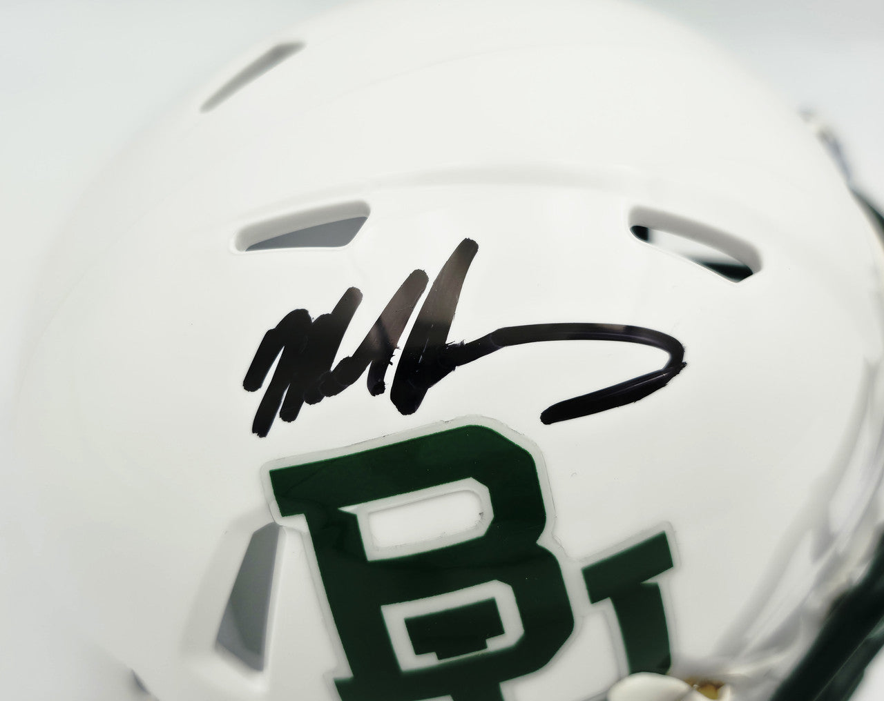 Mike Singletary Autographed Baylor Bears White Speed Mini Helmet Beckett BAS Witness Stock #261922