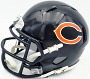 Brian Urlacher Autographed Chicago Bears Blue Speed Mini Helmet (In White) "HOF 18" Beckett BAS Witness Stock #261924