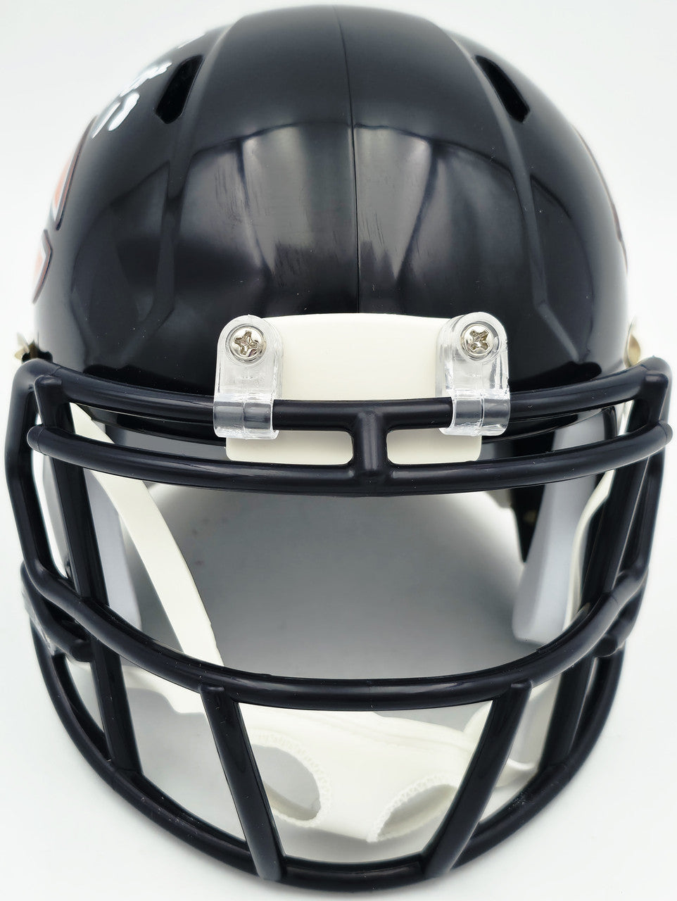Brian Urlacher Autographed Chicago Bears Blue Speed Mini Helmet (In White) "HOF 18" Beckett BAS Witness Stock #261924