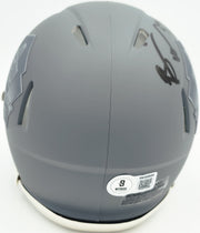 Brian Urlacher Autographed Hall of Fame Slate Gray Speed Mini Helmet "HOF 18" Beckett BAS Witness Stock #261928
