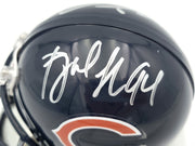 Brian Urlacher & Dan Hampton Autographed Chicago Bears Blue Mini Helmet Beckett BAS Witness Stock #261929