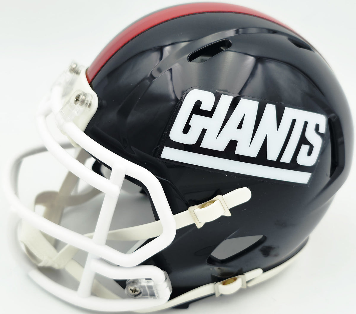 Lawrence Taylor Autographed New York Giants Blue 1980-99 Throwback Speed Mini Helmet Beckett BAS Witness Stock #261941
