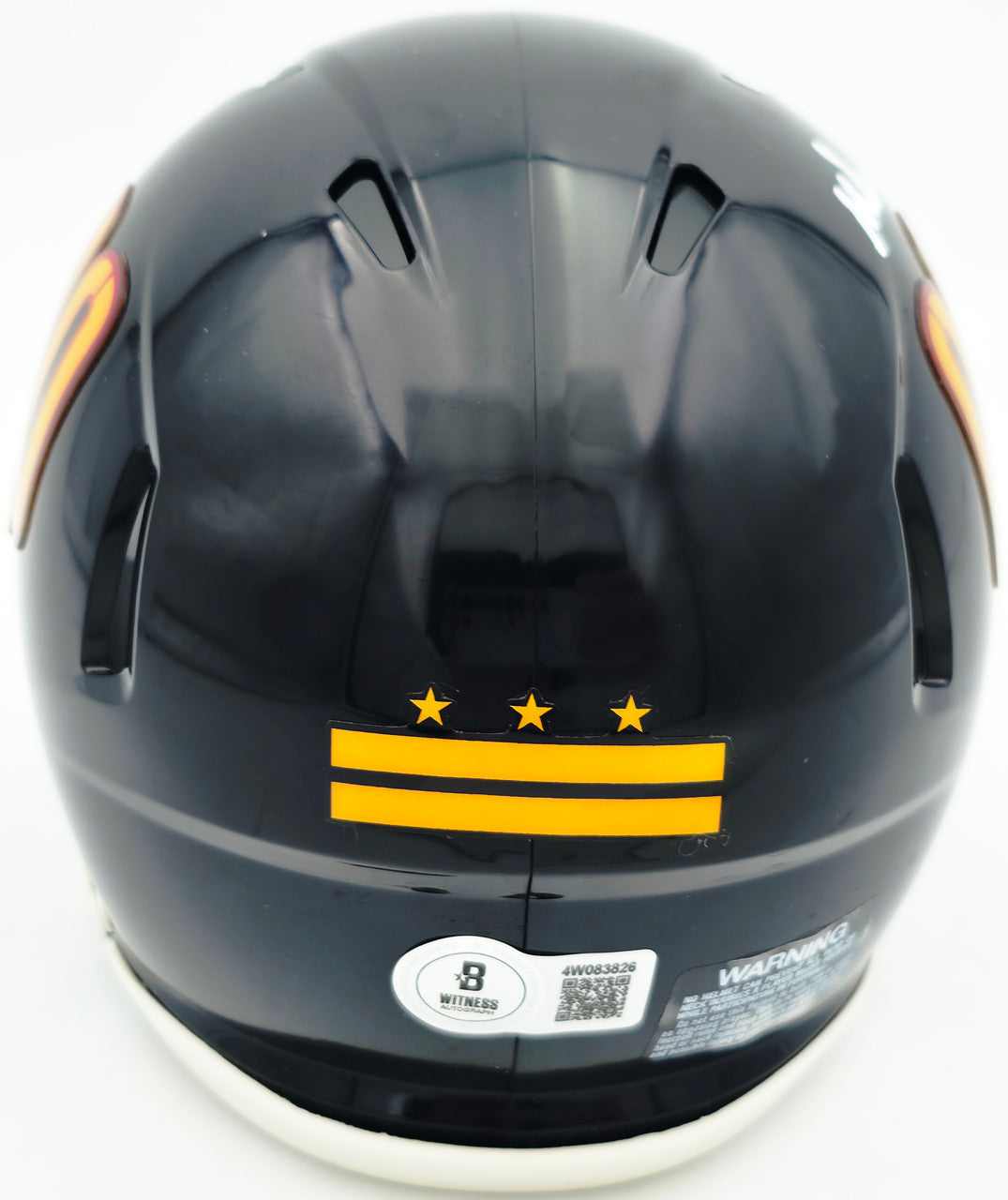 Mike Sainristil Autographed Washington Commanders Black 2022 Alternate Speed Mini Helmet Beckett BAS Witness Stock #261954