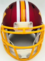 Mike Sainristil Autographed Washington Commanders Maroon 2025 Alternate Speed Mini Helmet Beckett BAS Witness Stock #261955