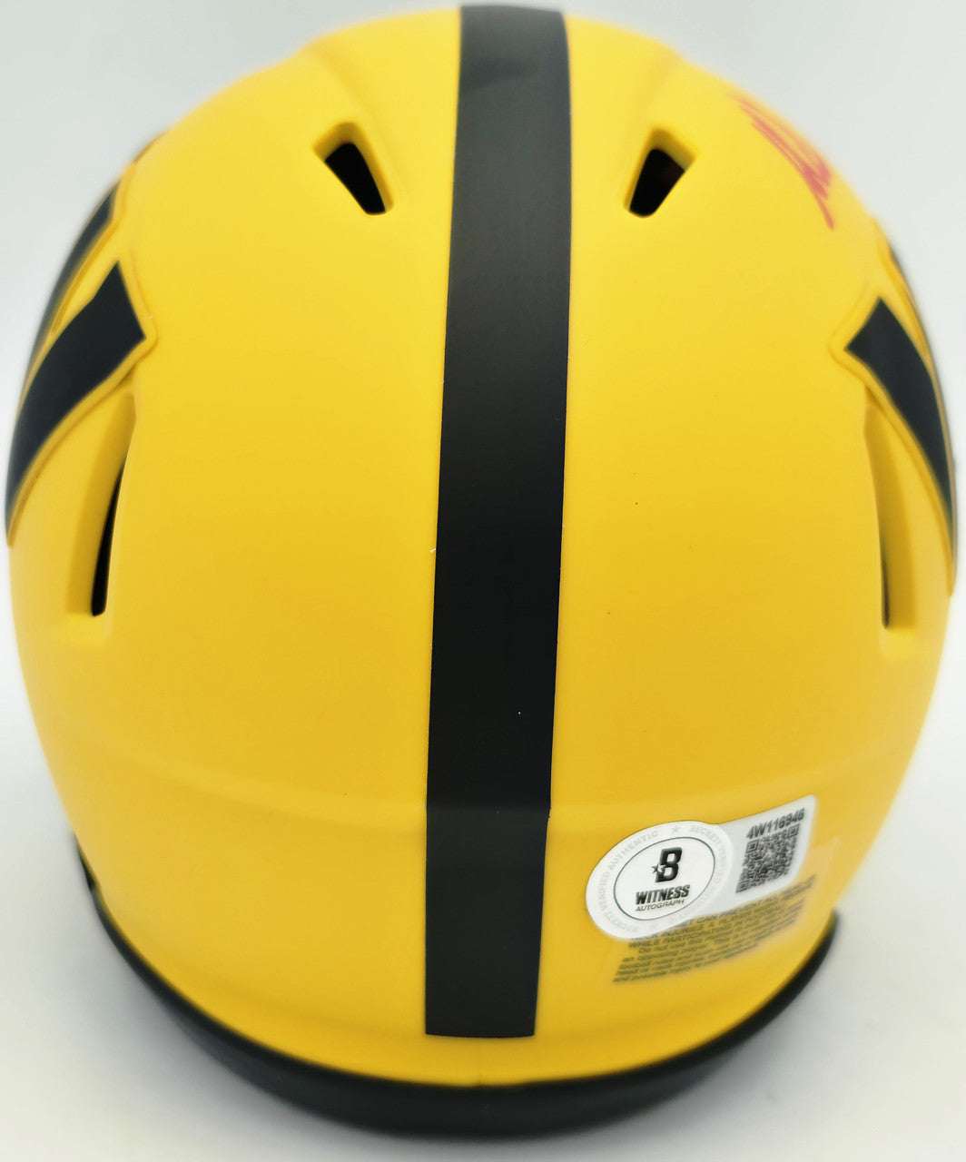 Mike Sainristil Autographed Washington Commanders Rave Yellow Speed Mini Helmet Beckett BAS Witness Stock #261956