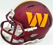 Mike Sainristil Autographed Washington Commanders Maroon Speed Mini Helmet Beckett BAS Witness Stock #261958