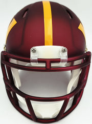 Mike Sainristil Autographed Washington Commanders Maroon Speed Mini Helmet Beckett BAS Witness Stock #261958