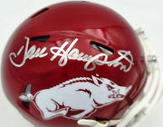 Dan Hampton Autographed Arkansas Razorbacks Red Speed Mini Helmet Beckett BAS Witness Stock #261960