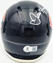 Dan Hampton Autographed Chicago Bears Blue Speed Mini Helmet Beckett BAS Witness Stock #261961