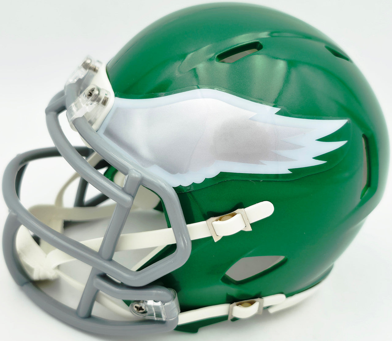 LeSean McCoy Autographed Philadelphia Eagles Green 2023 Alternate Speed Mini Helmet (In Black) Beckett BAS Witness Stock #261962