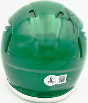 LeSean McCoy Autographed Philadelphia Eagles Green 2023 Alternate Speed Mini Helmet (In Black) Beckett BAS Witness Stock #261962