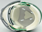 LeSean McCoy Autographed Philadelphia Eagles Green 2023 Alternate Speed Mini Helmet (In Silver) Beckett BAS Witness Stock #261963