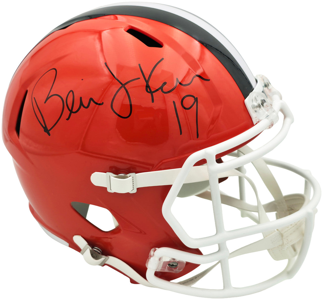 Bernie Kosar Autographed Cleveland Browns Orange 2024 Full Size Speed Replica Helmet JSA Witness Stock #261873