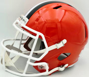 Bernie Kosar Autographed Cleveland Browns Orange 2024 Full Size Speed Replica Helmet JSA Witness Stock #261873