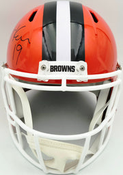 Bernie Kosar Autographed Cleveland Browns Orange 2024 Full Size Speed Replica Helmet JSA Witness Stock #261873